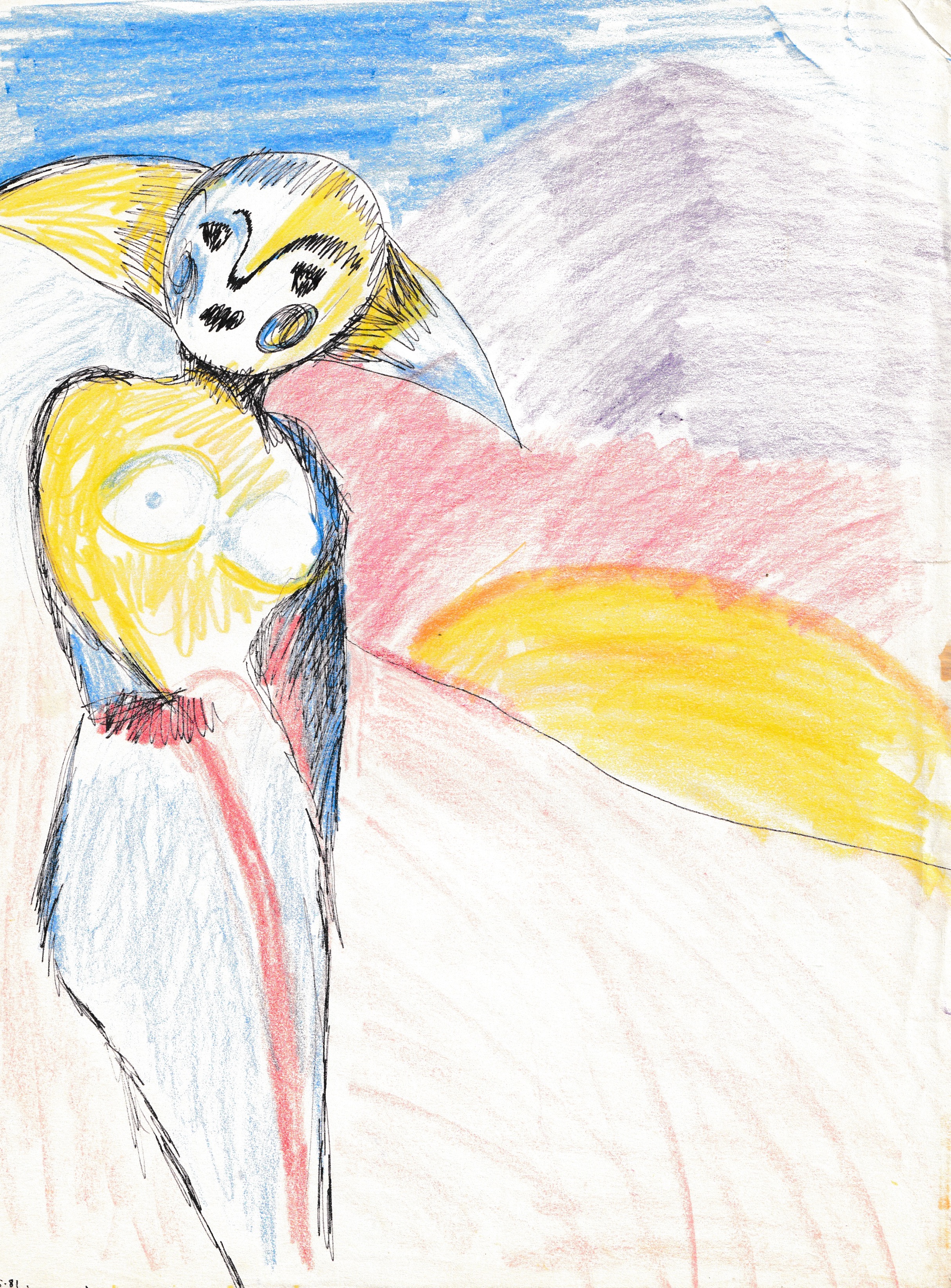 Bird figure painting