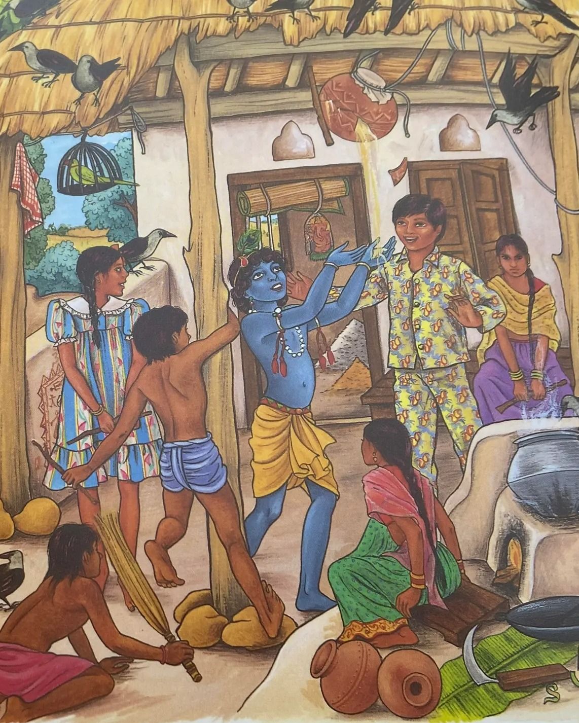 Illustration of Krishna from Journey With The Gods
